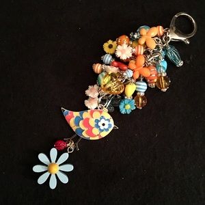 Adorable Bird w/FUN Dangles Keychain/Bag Charm!